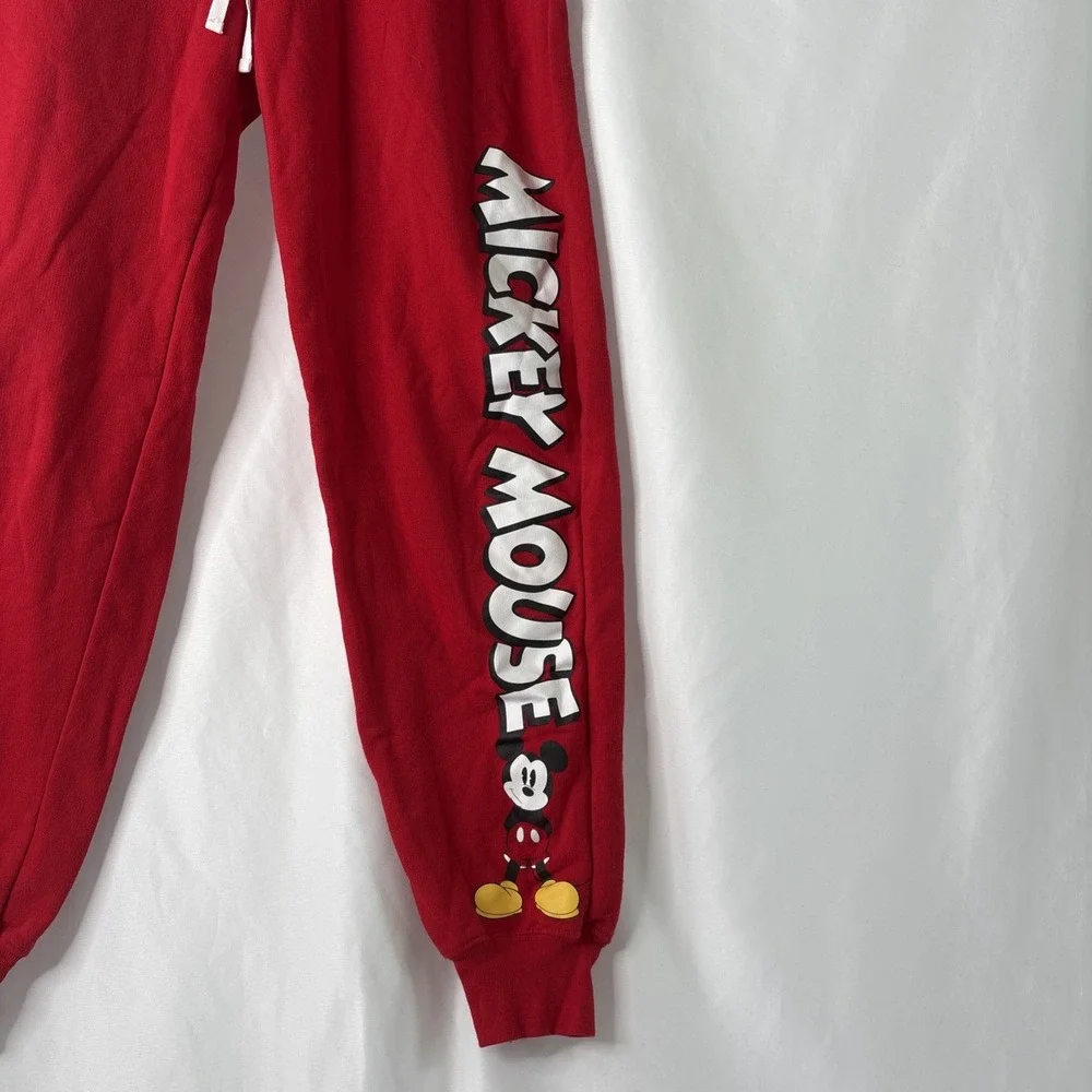 Disney Mickey Mouse & Friends Teen Girl Small‎ 3-5 Red Sweatpants Joggers